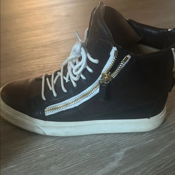 Men's Size 41 Giuseppe Zanotti High-Top Sneakers in Brown and White - Picture 2 of 7